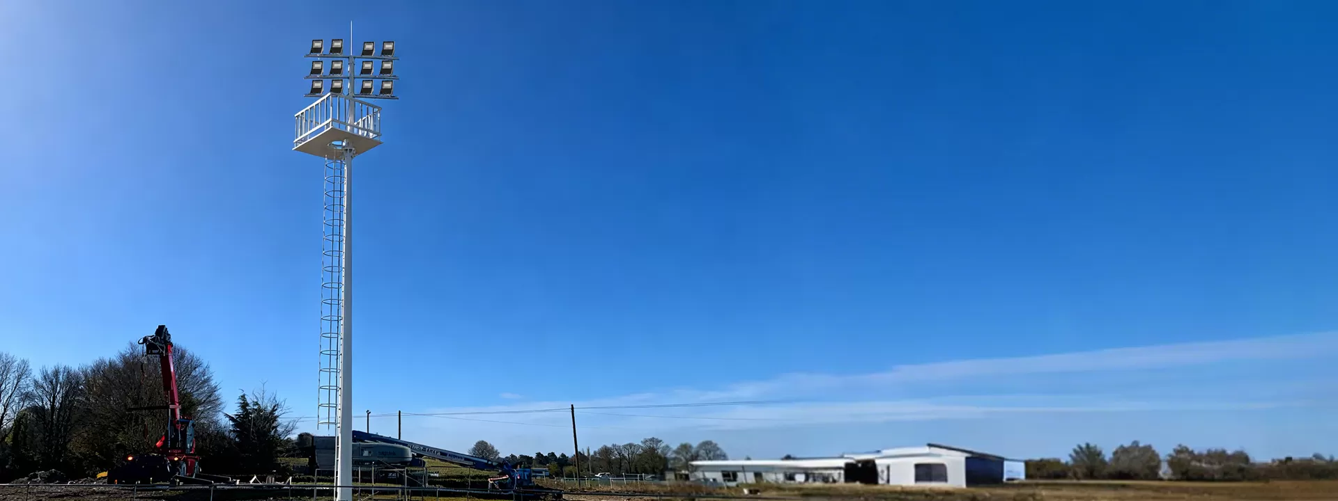 Tragfähigkeit von hohem Mast mit Sicherheits kagen leiter