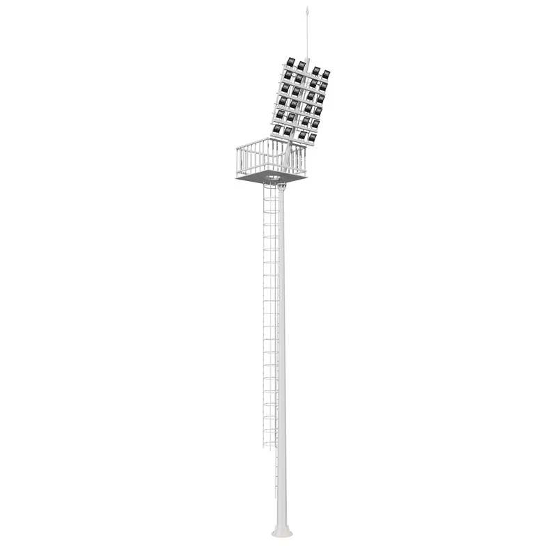 Hoher Mast mit Sicherheits kagen leiter