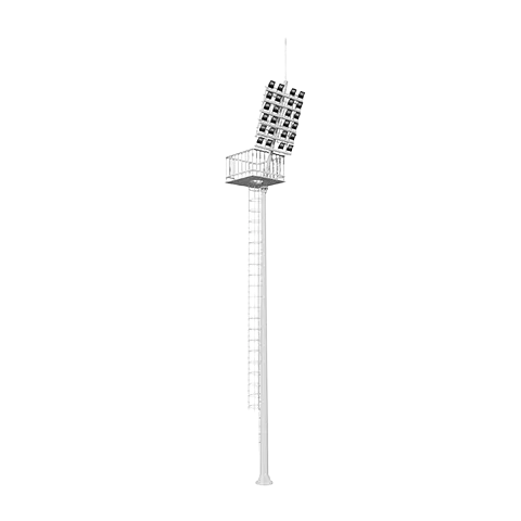 Hoher Mast mit Sicherheits kagen leiter