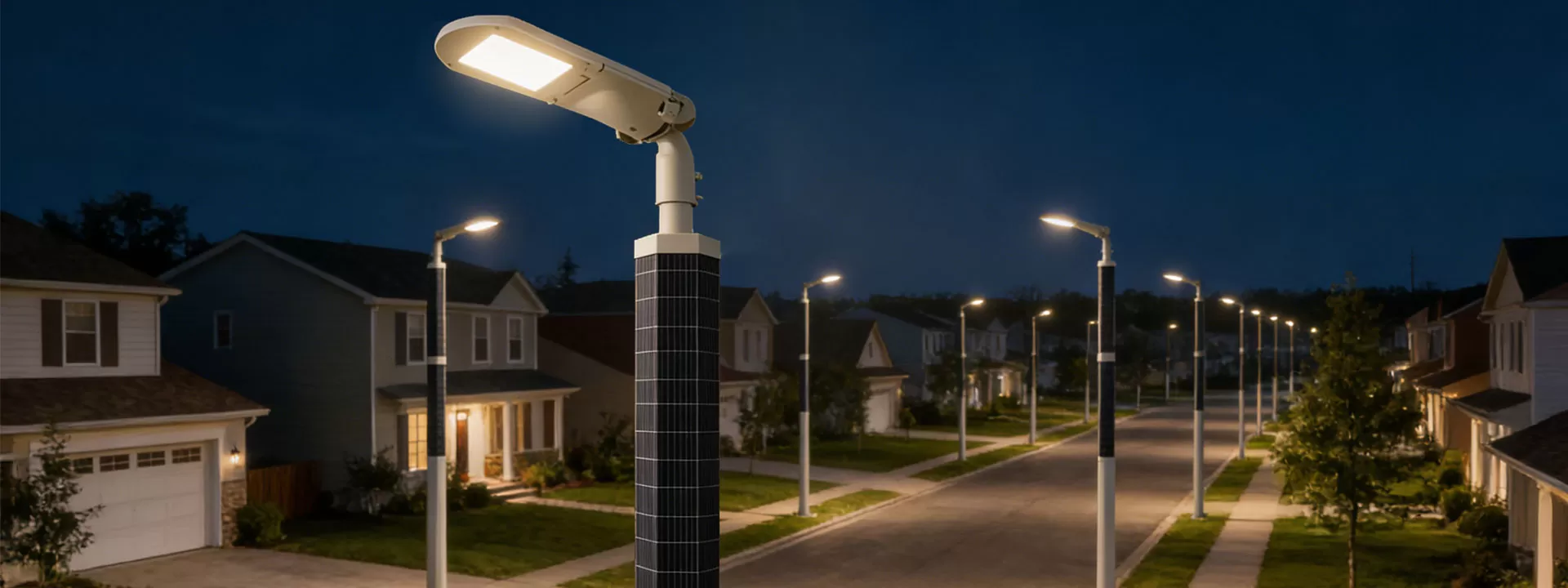 Herstellungs prozess von sechseckigen Solar-Pole-Leuchten: