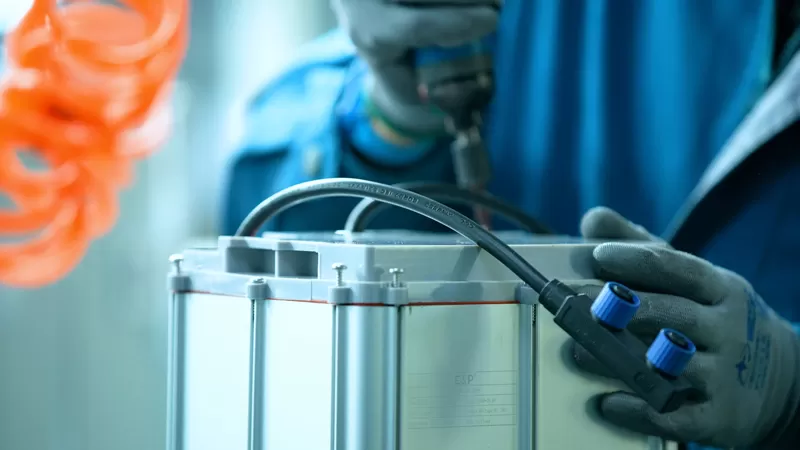 Produktion der Batterie