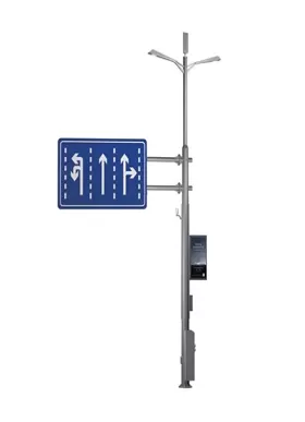 Straßen laterne Pole mit Straßen schild